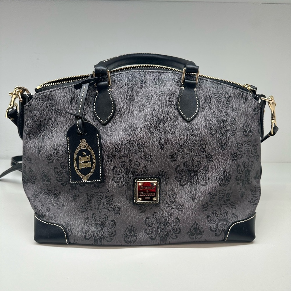 Haunted Mansion Wallpaper Satchel Disney Dooney & Bourke NEVER USED!